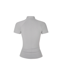 DRAPED SHORT SLEEVE [ LIGHT GREY ]