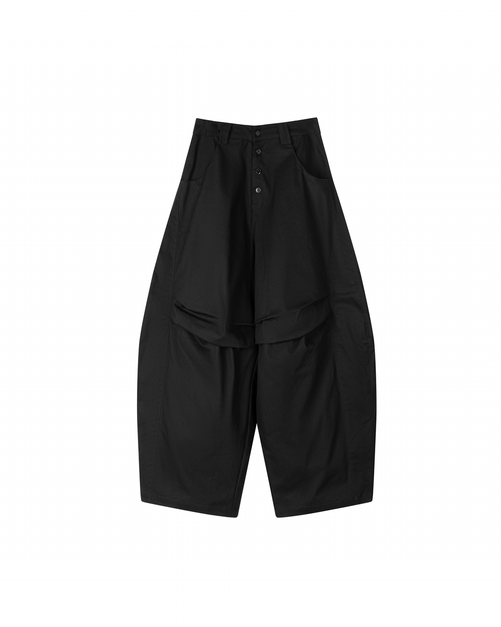 LOWNN 2 Pleated Pants Black