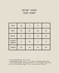 OFFSET SHIRT [ CREAM WHITE ]