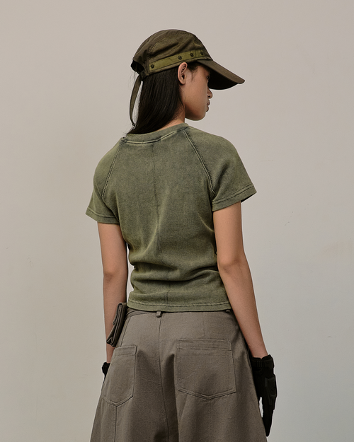 B Washed Tee [Army Green]